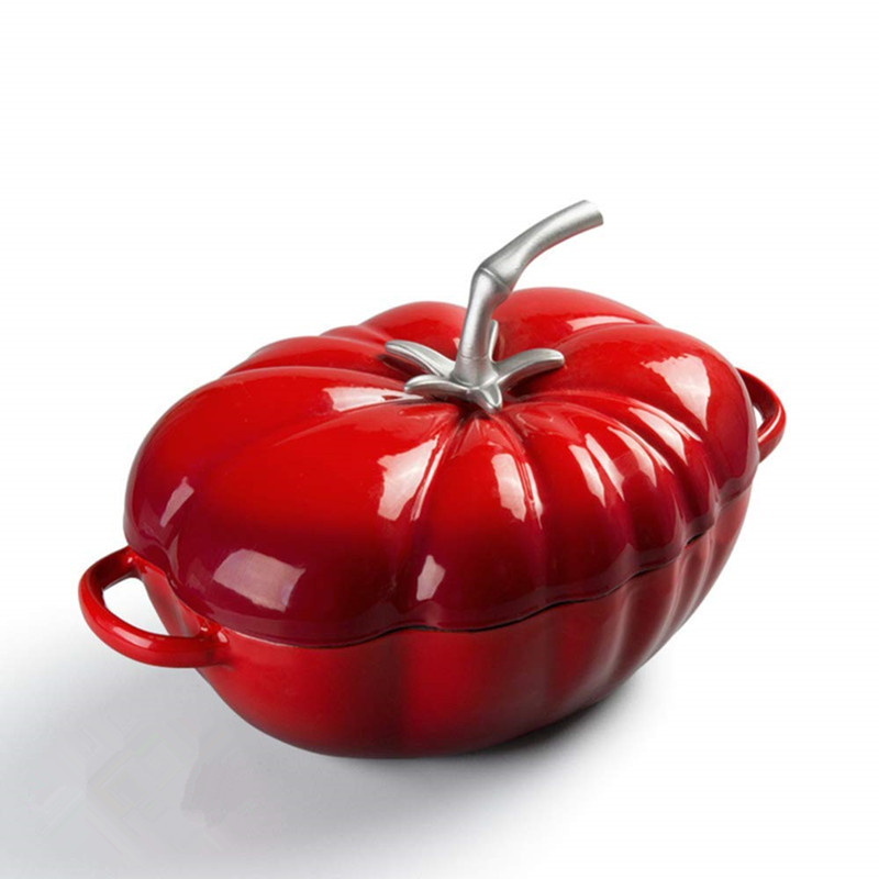 Dosa Pan Iron - 25cm Tomato Enameled Cast Iron Dutch