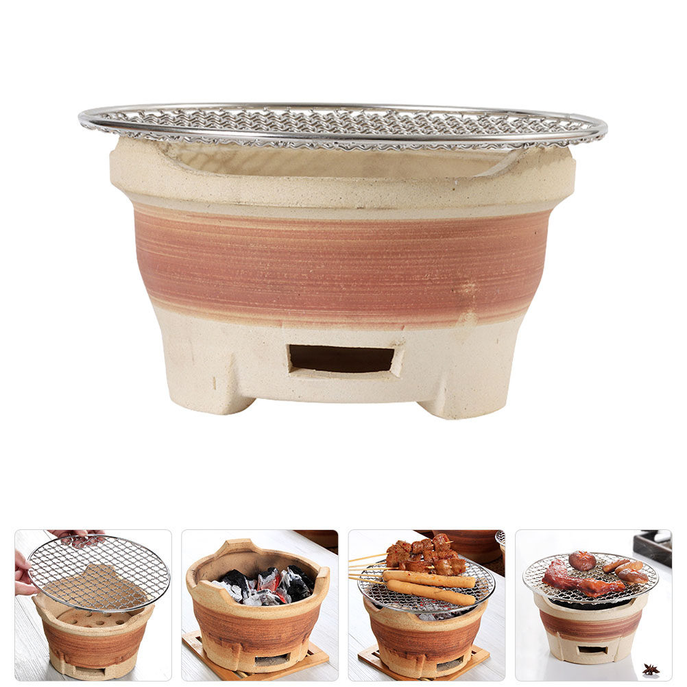 Home Cooking Business - Portable Small Brown Clay Barbecue Stove