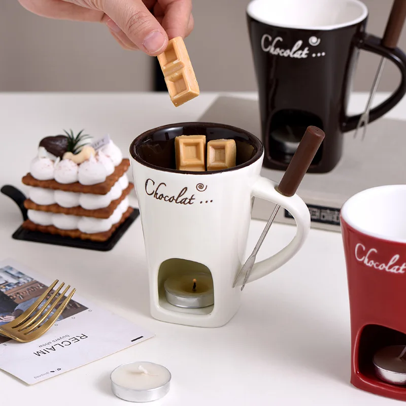 Chocolate Fondue Mug Melting C - Fondue Pot Ceramic recension och pris