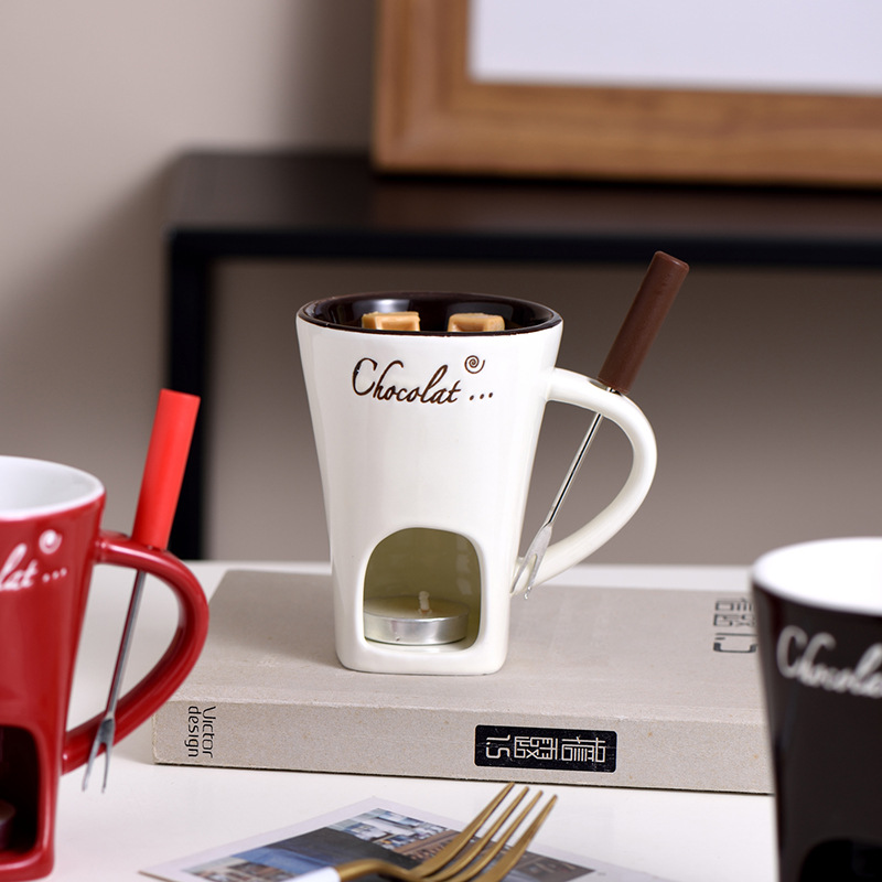 Chocolate Fondue Mug Melting C - Fondue Pot Ceramic recension och pris