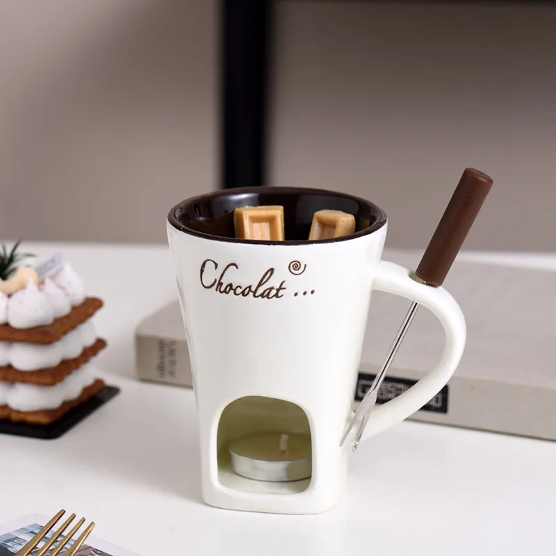 Chocolate Fondue Mug Melting C - Fondue Pot Ceramic recension och pris