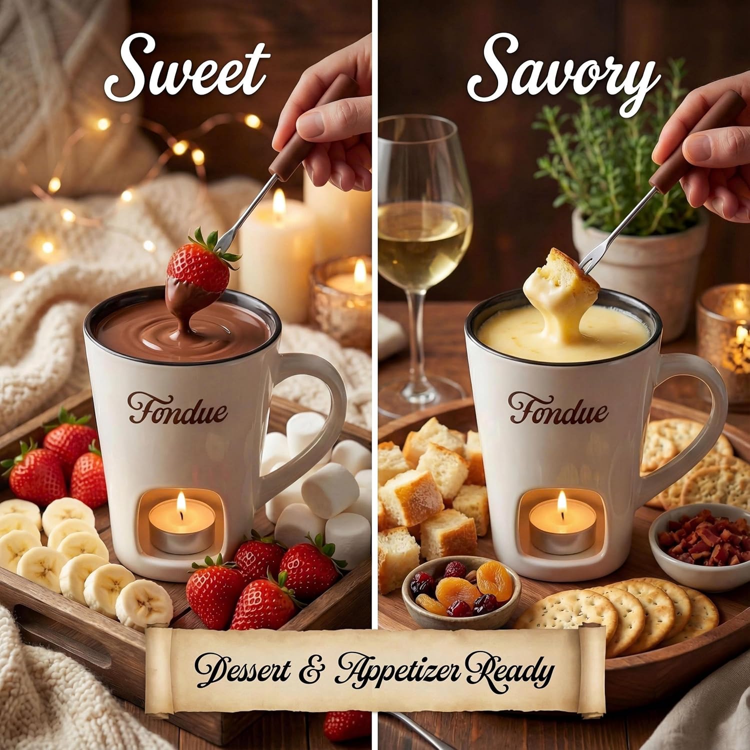 Sweet Ceramic Fondue Cup with  - Fondue Pot Ceramic recension och pris