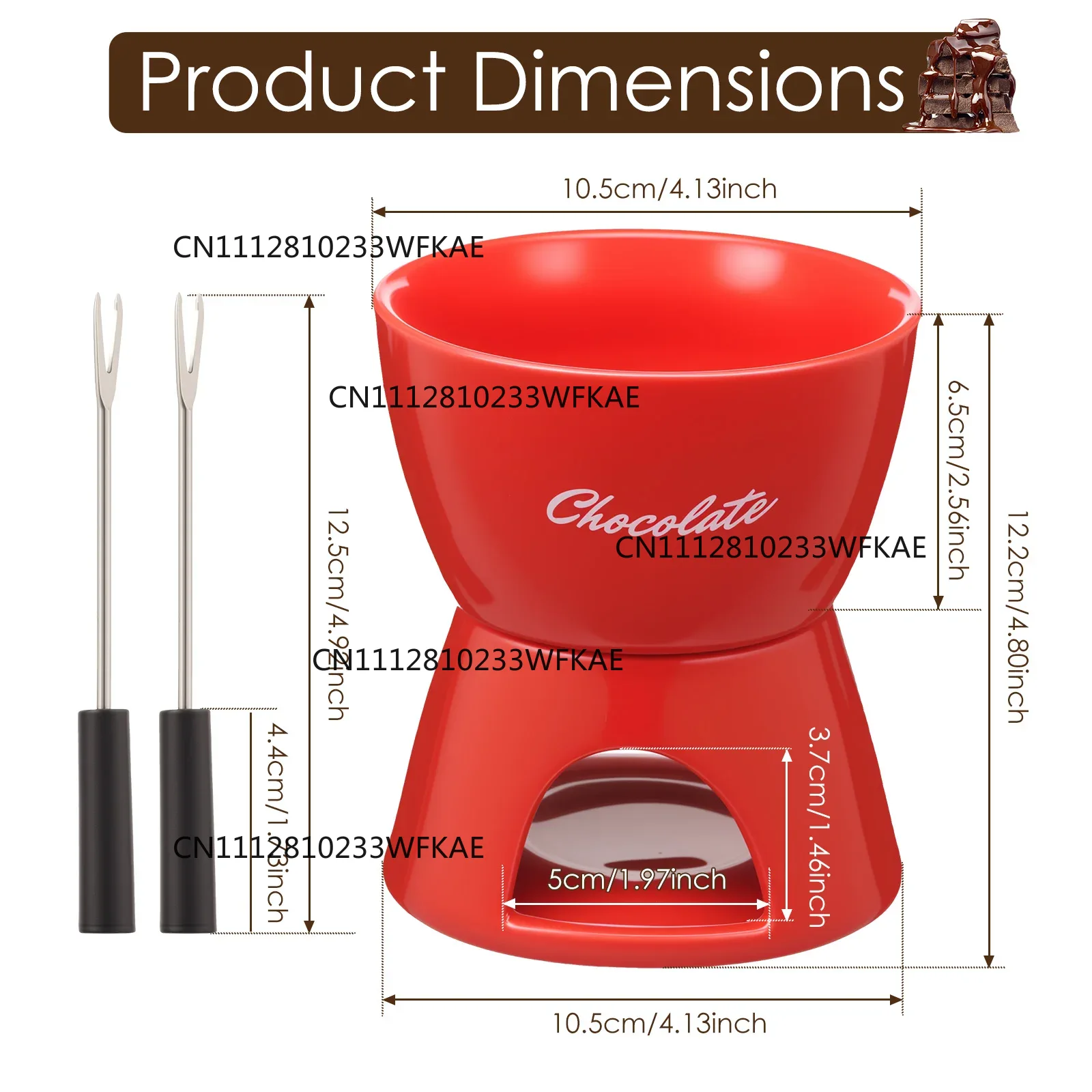 Ceramic Chocolate Chafing Dish - Fondue Pot Ceramic recension och pris