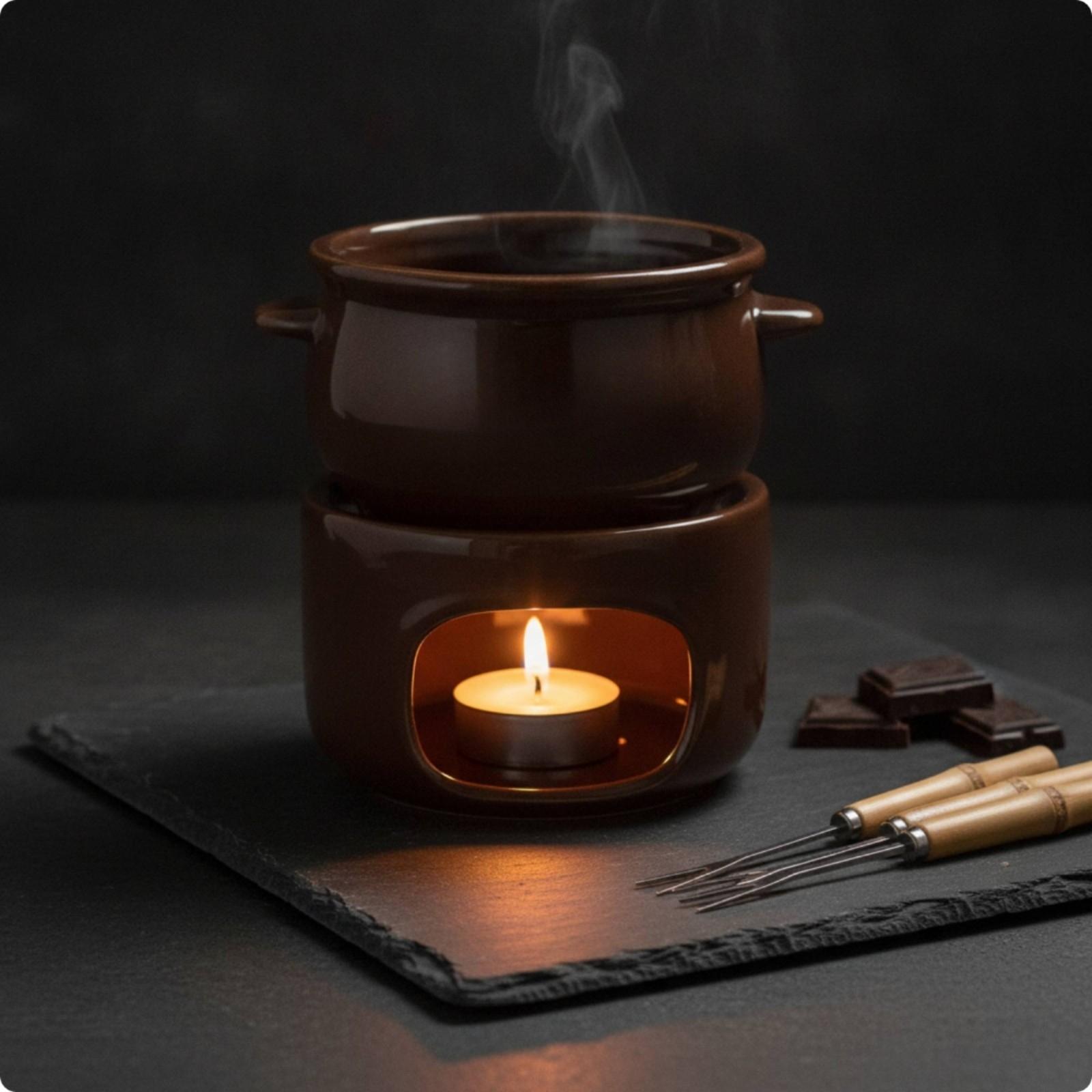 Candle-Heated Ceramic Melting  - Fondue Pot Ceramic recension och pris