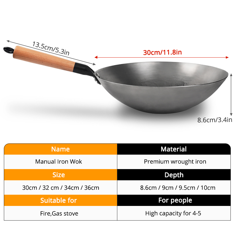 Chinese Iron Wok Handmade Forg - Dosa Pan Iron recension och pris