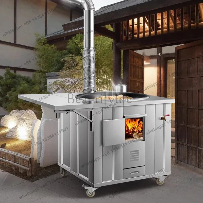 LSStainless Steel Firewood Sto - Home Cooking Heater recension och pris