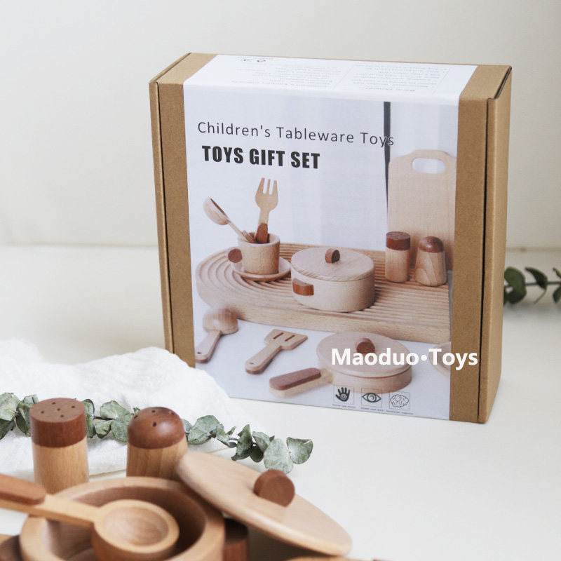 Maoduo Toys Beech Wooden Kids  - Home Cooking Utensils recension och pris