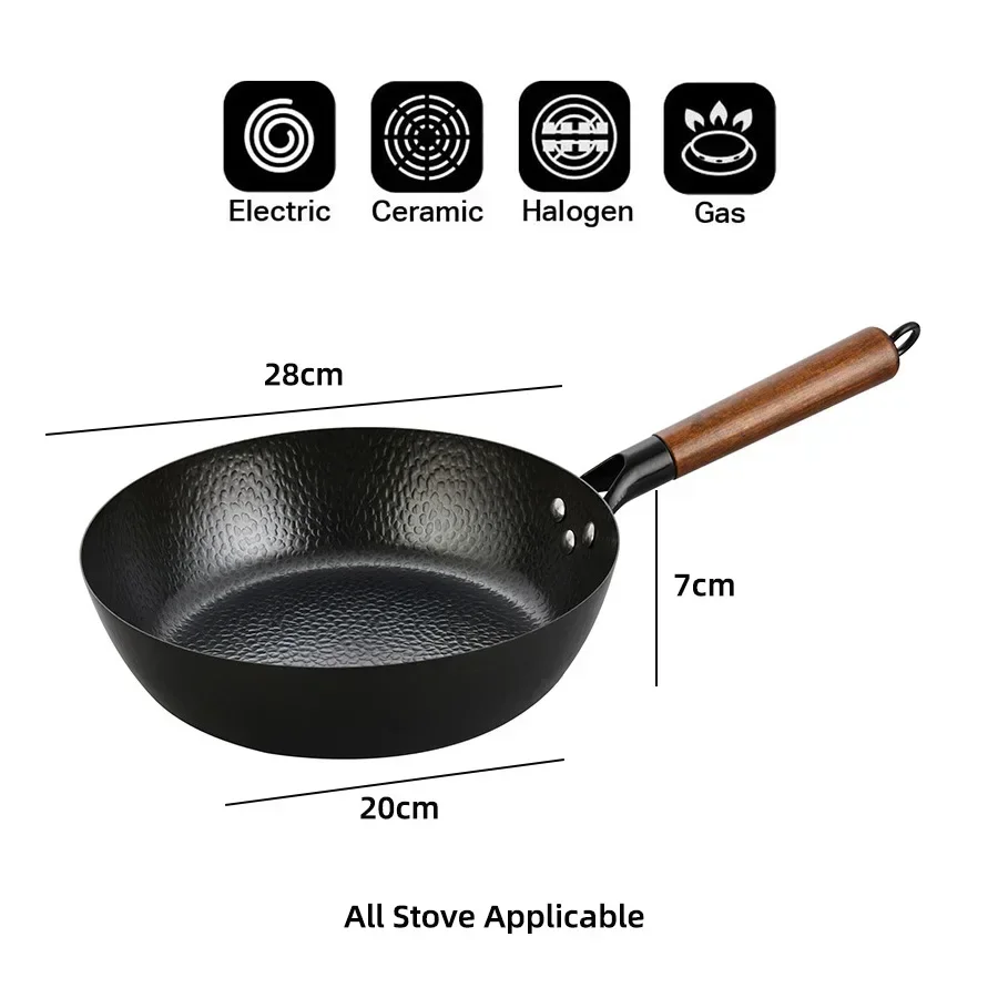 28cm High-Grade Iron Wok Pan W - Dosa Pan Iron recension och pris