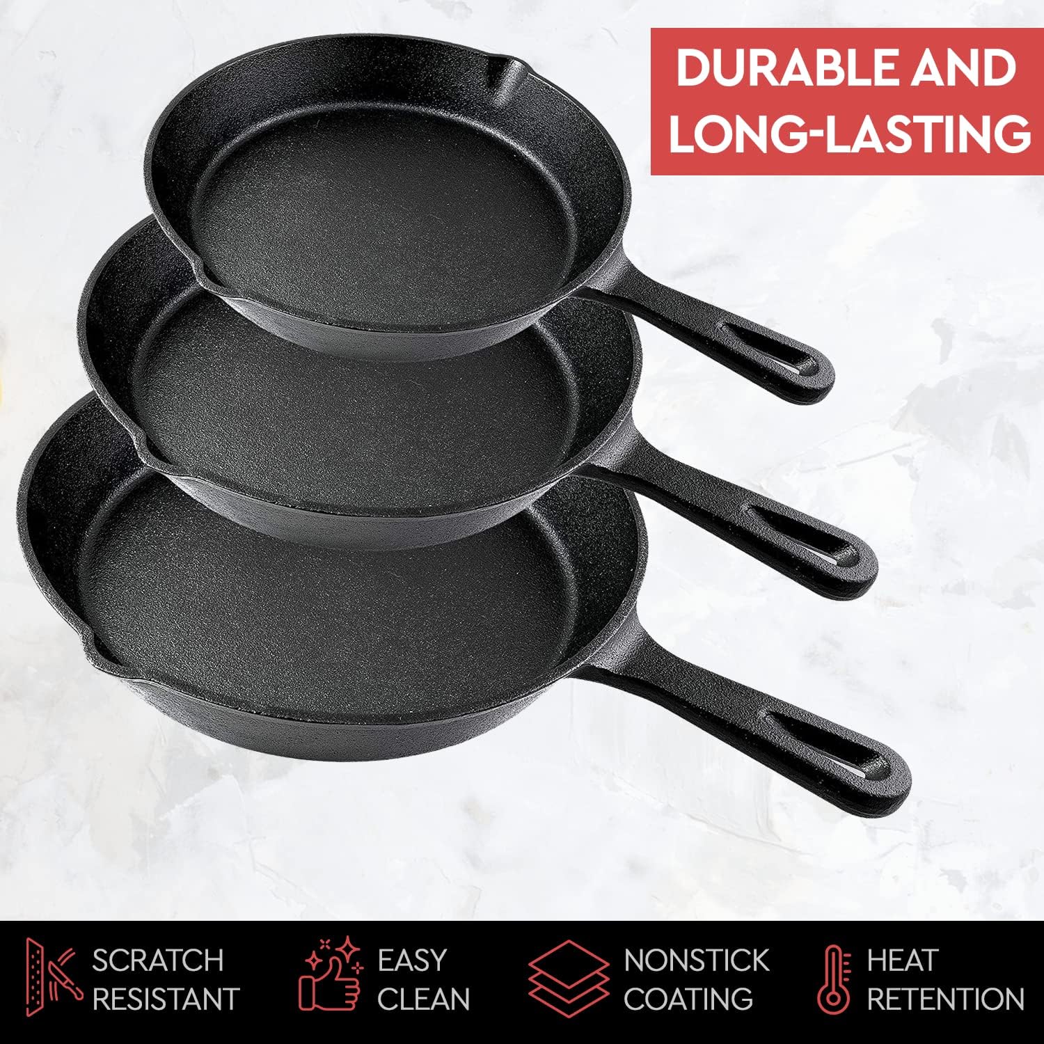 14/16/20cm Cast Iron Frying Pa - Dosa Pan Iron recension och pris
